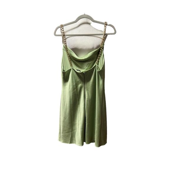 Alice and Olivia Harmony Chain Strap Mini Slip Dress Seafoam - Picture 6 of 12